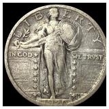1920-S Silver Standing Liberty Quarter NEARLY UNCI