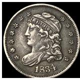 1834 Capped Bust Silver 5 Cents NEARLY UNCIRCULATE