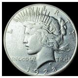 1928-S Silver Peace Dollar NEARLY UNCIRCULATED