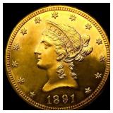 1891-CC $10 Gold Eagle