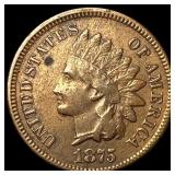 1875 Indian Head Cent NEARLY UNCIRCULATED