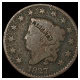 1827 Coronet Head Large Cent NICELY CIRCULATED
