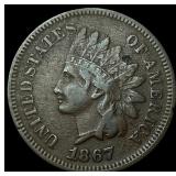 1867 Indian Head Cent NEARLY UNCIRCULATED