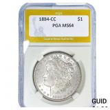 1884-CC Morgan Silver Dollar PGA MS64