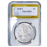 1878-S Morgan Silver Dollar PGA MS63