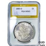 1885-O Morgan Silver Dollar PGA MS63