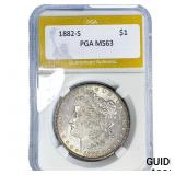 1882-S Morgan Silver Dollar PGA MS63