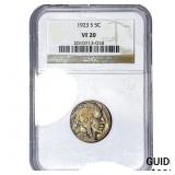 1923-S Buffalo Nickel NGC VF20