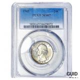 1943 Washington Silver Quarter PCGS MS67