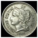 1865 Nickel Three-Cent Piece CLOSELY UNCIRCULATED