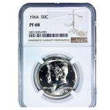 1964 Kennedy Half Dollar NGC PF68