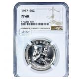 1957 Franklin Half Dollar NGC PF68