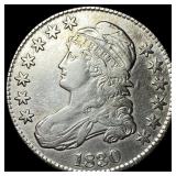 1830 Capped Bust Half Dollar CLOSELY UNCIRCULATED