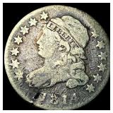 1814 Silver Capped Bust Dime LIGHTLY  CIRCULATED