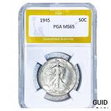 1945 Walking Liberty Half Dollar PGA MS65
