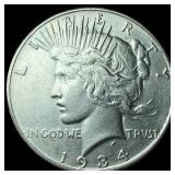 1934-S Silver Peace Dollar CLOSELY UNCIRCULATED