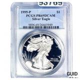 1995-P Silver Eagle PCGS PR69 DCAM