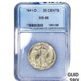 1941-D Walking Liberty Half Dollar NNC MS66