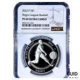 2022-P Nego Leauges Baseball Silver $1 .859oz AGW