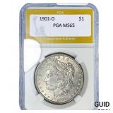 1901-O Morgan Silver Dollar PGA MS65