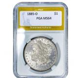 1885-O Morgan Silver Dollar PGA MS64