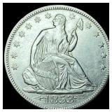1853 Arrows Seated Liberty Half Dollar UNCIRCULATE