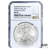 2008-W Rev. of 2007 Silver Eagle NGC MS69