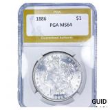 1886 Morgan Silver Dollar PGA MS64