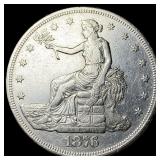 1876 Silver Trade Dollar CLOSELY UNCIRCULATED