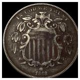 1868 Shield Nickel NEARLY UNCIRCULATED