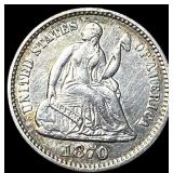 1870 Silver Half Dime CLOSELY UNCIRCULATED