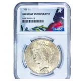 1922 Silver Peace Dollar NGC BU