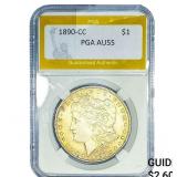 1890-CC Morgan Silver Dollar PGA AU55