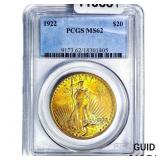 1922 $20 Gold Double Eagle PCGS MS62