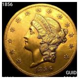 1856 $20 Gold Double Eagle UNCIRCULATED
