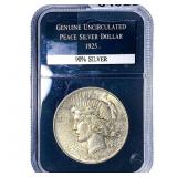 1925 Silver Peace Dollar  GENUNC