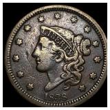 1838 Coronet Head Large Cent LIGHTLY  CIRCULATED