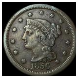 1856 Braided Hair Large Cent NEARLY UNCIRCULATED