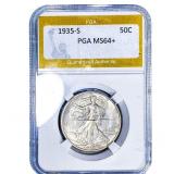 1935-S Walking Liberty Half Dollar PGA MS64+