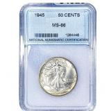 1945 Walking Liberty Half Dollar NNC MS66