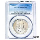 1958-D Franklin Half Dollar PCGS MS65 FBL