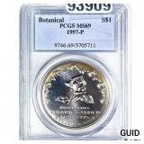 1997-P Botanic Garden 165th Anniversary Silver $1