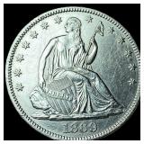 1869 Seated Liberty Half Dollar UNCIRCULATED