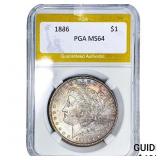 1886 Morgan Silver Dollar PGA MS64