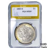 1883-O Morgan Silver Dollar PGA MS64