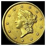 1853 Gold $1 Liberty Head Type 1 CLOSELY UNCIRCULA