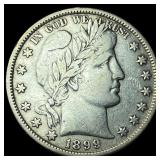 1899 Silver Barber Half Dollar ABOUT UNCIRCULATED