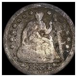 1854 Arrows Seated Liberty Half Dime NICELY  CIRC