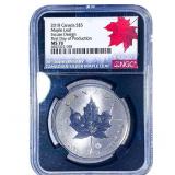 2018 Canada 1oz Silver $5 Mpale Leaf Incuse Design