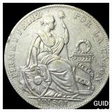 1934 Peru Silver 1 Sol